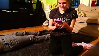 Small titted babe gives awesome blowjob