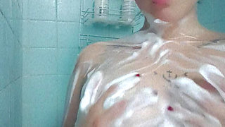 Taking a bath