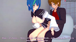 Xenovia and Issei Fucks in the Bathrooms, Rias Finds Out - Dxd Ntr Madness Series
