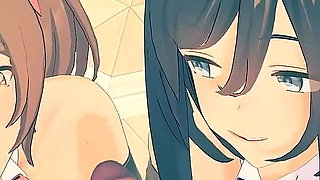 Uma Musume - Eishin Flash and Smart Falcon Bunnysuits Sex - 3D Hentai Animations