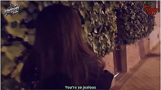 Risky Double Blowjob In Public After Helping A Tourist