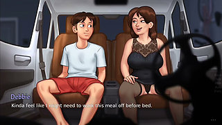 Thick Busty Landlady Can't Wait After Dinner, Rides His Monster Cock - summertime saga gameplay part 1