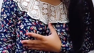 Young Girl Struggles with Dildo Device