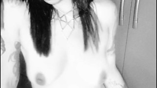 Black & White Tease Slow Strip & Dirty Talk Masturbation