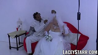 Laceystarr - granny bride fed with jizz after big black cock fucking
