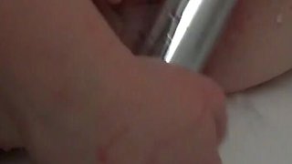 Shy Angela - Perky teen masturbating in bathroom