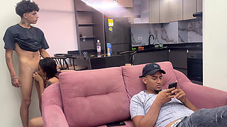 My Lover Pretends to Be a Stranger and Fucks Me Really Hard in the Ass While My Cuckold Husband Is Distracted