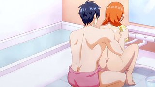 Big cock teenager washes and fucks his eager young MILF
