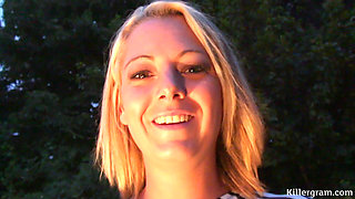 Krystal Pink Fucks and Sucks Dogger in the Woods