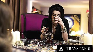 ASMR fortune teller Ariel Demure reads Vanessa Vega's future and then fucks her doggystyle