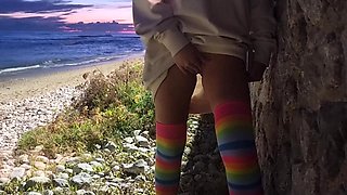 Sexy Blondy Extreme Masturbation Outdoors Hot Ass