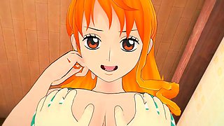 Anime one piece hentai, stuck, 3d hentai