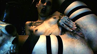Fetish hoe masturbates takes bukkake fetish cock pov action
