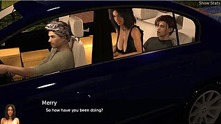 Project Hotwife - Phw - Gameplay - Roleplay - Car Ride with Collegue on His Lap
