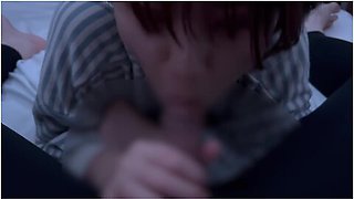 Erotic Girlfriend With Cock In Her Cheeks Even When Shes Riding On Her Face