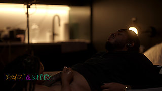 Ebony Slut Kittylove Blindfolded, Tied, and Fucked Over and Over