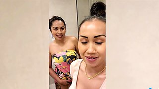 Thick Thai babes pleasure each other in a steamy soap-filled shower