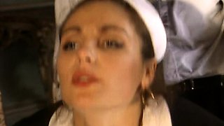 Brunette big boobs takes it also anal