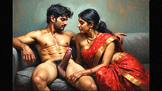 Indian bhabhi threesome sex with her husband's boss