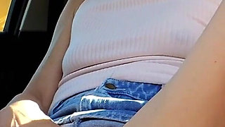 Huge Dildo Car Orgasms