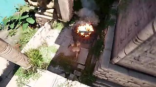 3D Hentai Game: Ancient Statue Wakes Up & Fucks Lara Hard