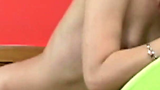 Naughty brunette teen swallows cum