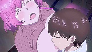 Big tits pink giantess pins down little guy and makes him cum deep