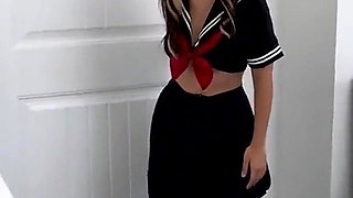 Tiny Cutie Is Dressed Up In An Anime Outfit That She Uses To Seduce Her Hung StepBro