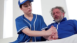 Dark-haired tomboy Daydream Daisy gets fucked through the hole in her panties