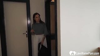 Redhead Roommate Fucks Before Class – Big Natural Tits Blowjob