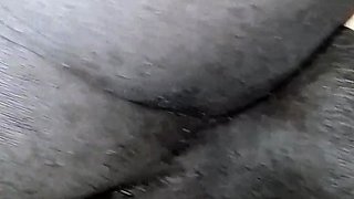 Black cock for my slutty wife's hairy pussy