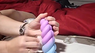 PAWG MILF Rides a Fat Dildo to Stretch Out That Pussy