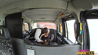 Female Fake Taxi- Hot Sweaty BBC Pays Taxi Fare and Leaves Big Tip
