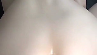 Masturbating with a Dildo From Behind While Completely Naked