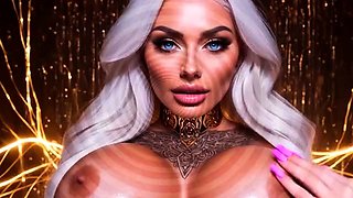 Super hot busty blonde babe fucks a big dick on webcam