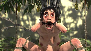 Old Granny Fruit Tree Bondage - Horny & Desperate for Anal