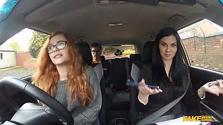 Redhead Ella Hughes Begs Examiner Ryan Ryder for Hardcore Pounding in Steamy Fake Driving School Role
