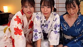 Asian schoolgirl enjoy group sex