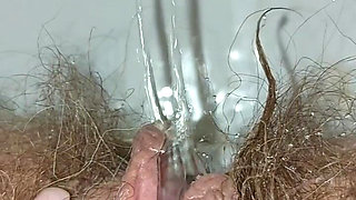 Pissing Woman, Hairy Pussy Pissing