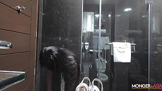 A petite Asian maid gives a loud, extra-special service to a thick cock!