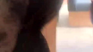 Caught Walking in Garage Withhuge Natural Tits Out
