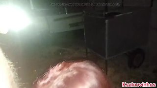 Redhead Wife Gives Blowjob on Beach Walk - Amateur Couple Outdoor Sex