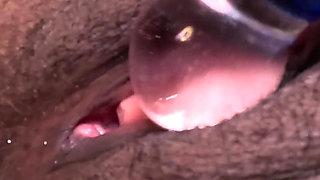 Hairy Big Pussy My Whore Wife Masturbated Until She Cummed with Her Ass and Cunt Occupied!