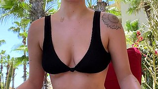 Euro amateur outdoor masturbation