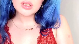 Very hot busty brunette solo masturbation on webcam