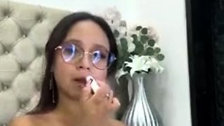 Amateur pantyhouse webcam teen strips and strokes her vagina