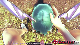 3D Hentai Featuring Morrigan Aensland - Sensational POV Titfuck, Deepthroat Pleasures, and a Satisfying Facial
