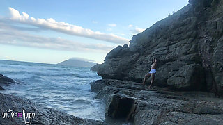 Hanging Out with a Friend at the Beach