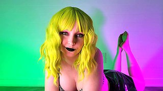 Blonde in stockings foot fetish and pussy pounding