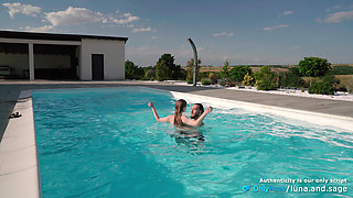 Wet Summer Pool Sex turns into a Massive Squirting Mess (POV) Real Amateur Couple